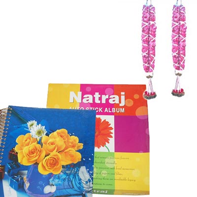 "Big size Rose Garlands+ Natraj Photo Album -20 sheets - Click here to View more details about this Product